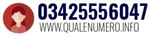 Numero di telefono 03425556047 03425556047