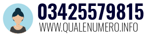Numero di telefono 03425579815 03425579815