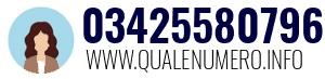 Numero di telefono 03425580796 03425580796
