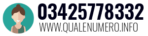Numero di telefono 03425778332 03425778332