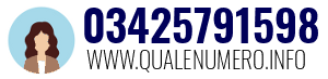 Numero di telefono 03425791598 03425791598
