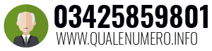 Numero di telefono 03425859801 03425859801