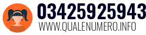 Numero di telefono 03425925943 03425925943