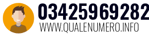Numero di telefono 03425969282 03425969282
