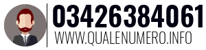 Numero di telefono 03426384061 03426384061