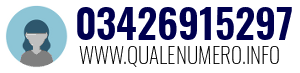 Numero di telefono 03426915297 03426915297
