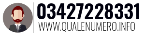 Numero di telefono 03427228331 03427228331