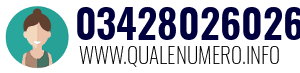 Numero di telefono 03428026026 03428026026