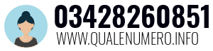 Numero di telefono 03428260851 03428260851