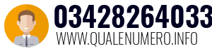 Numero di telefono 03428264033 03428264033