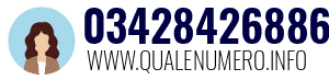 Numero di telefono 03428426886 03428426886