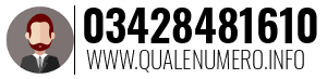 Numero di telefono 03428481610 03428481610