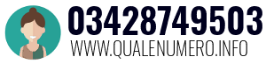 Numero di telefono 03428749503 03428749503