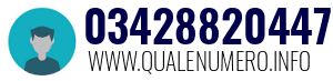 Numero di telefono 03428820447 03428820447