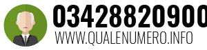 Numero di telefono 03428820900 03428820900