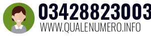 Numero di telefono 03428823003 03428823003