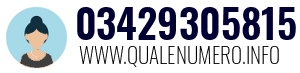 Numero di telefono 03429305815 03429305815