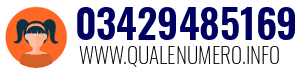 Numero di telefono 03429485169 03429485169