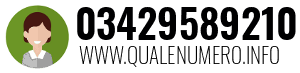 Numero di telefono 03429589210 03429589210