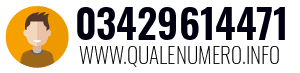 Numero di telefono 03429614471 03429614471