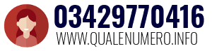 Numero di telefono 03429770416 03429770416
