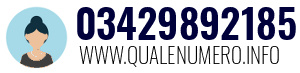 Numero di telefono 03429892185 03429892185
