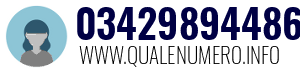 Numero di telefono 03429894486 03429894486