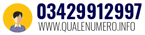 Numero di telefono 03429912997 03429912997