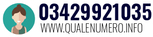 Numero di telefono 03429921035 03429921035
