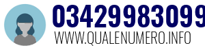 Numero di telefono 03429983099 03429983099