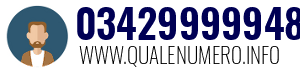Numero di telefono 03429999948 03429999948