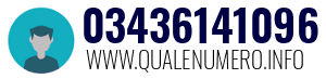 Numero di telefono 03436141096 03436141096