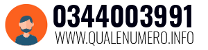 Numero di telefono 0344003991 0344003991