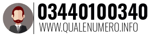 Numero di telefono 03440100340 03440100340