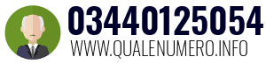 Numero di telefono 03440125054 03440125054