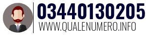 Numero di telefono 03440130205 03440130205