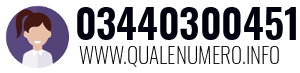 Numero di telefono 03440300451 03440300451