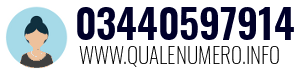 Numero di telefono 03440597914 03440597914