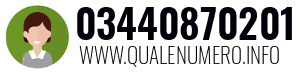 Numero di telefono 03440870201 03440870201
