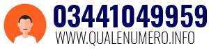 Numero di telefono 03441049959 03441049959