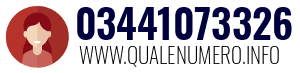 Numero di telefono 03441073326 03441073326