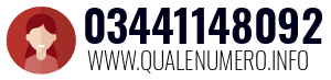Numero di telefono 03441148092 03441148092