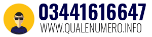 Numero di telefono 03441616647 03441616647