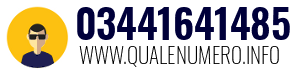 Numero di telefono 03441641485 03441641485