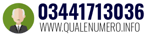 Numero di telefono 03441713036 03441713036