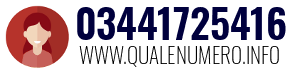Numero di telefono 03441725416 03441725416