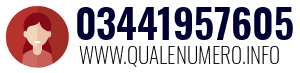 Numero di telefono 03441957605 03441957605