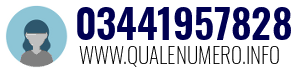 Numero di telefono 03441957828 03441957828
