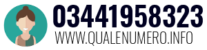 Numero di telefono 03441958323 03441958323