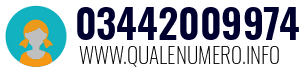 Numero di telefono 03442009974 03442009974